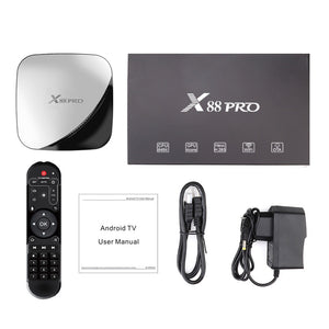 X88 pro Android 9.0 TV Box 4G 64G+1 Year NEO pro French IPTV Subscription 4K HDR Set Top Box USB 3.0 Support 3D Movie Ott TV Box